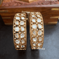 Mahee polki kundan kada/bangles - Golden - Rohika Store