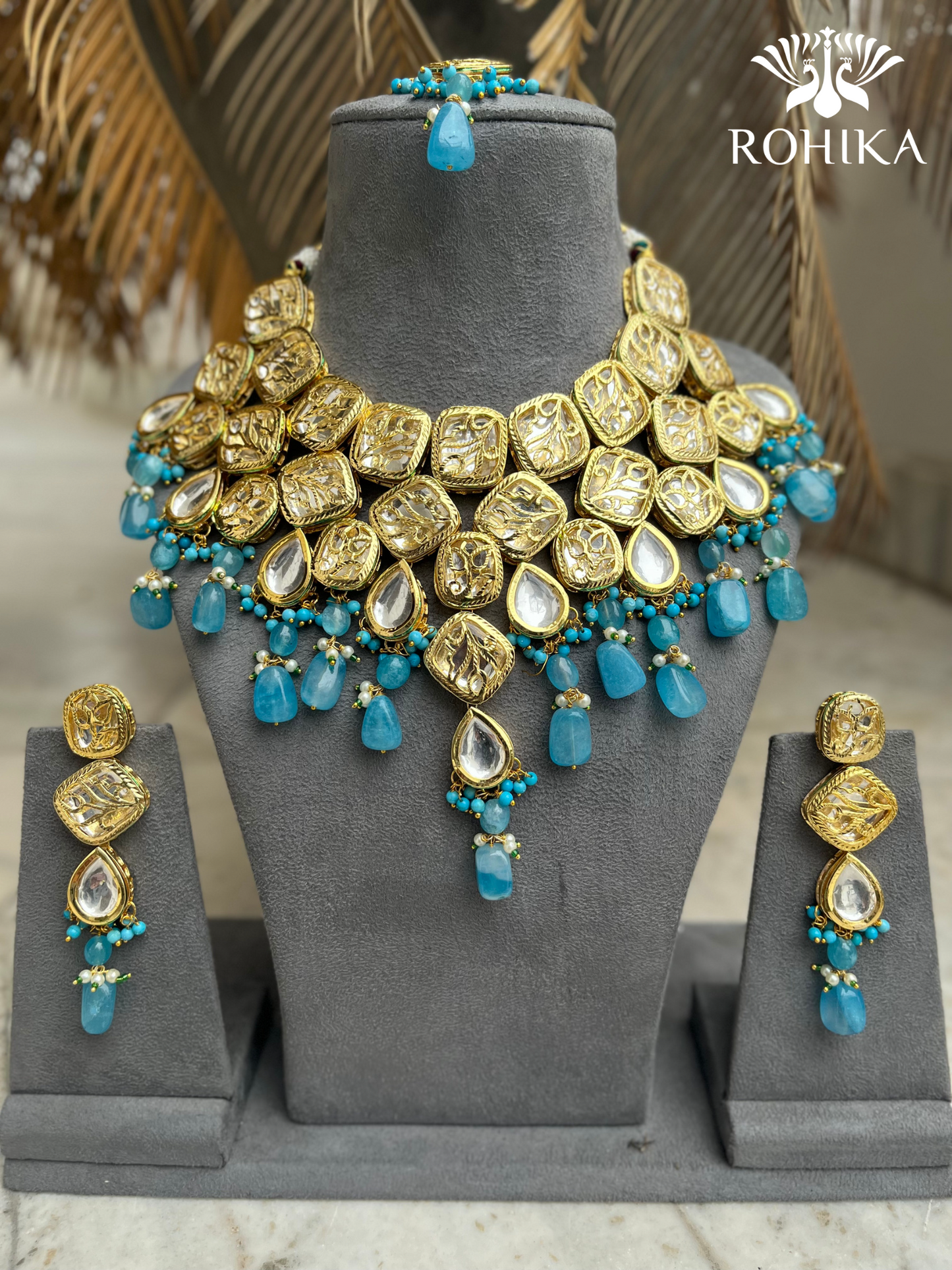 Ruhani necklace set - Blue