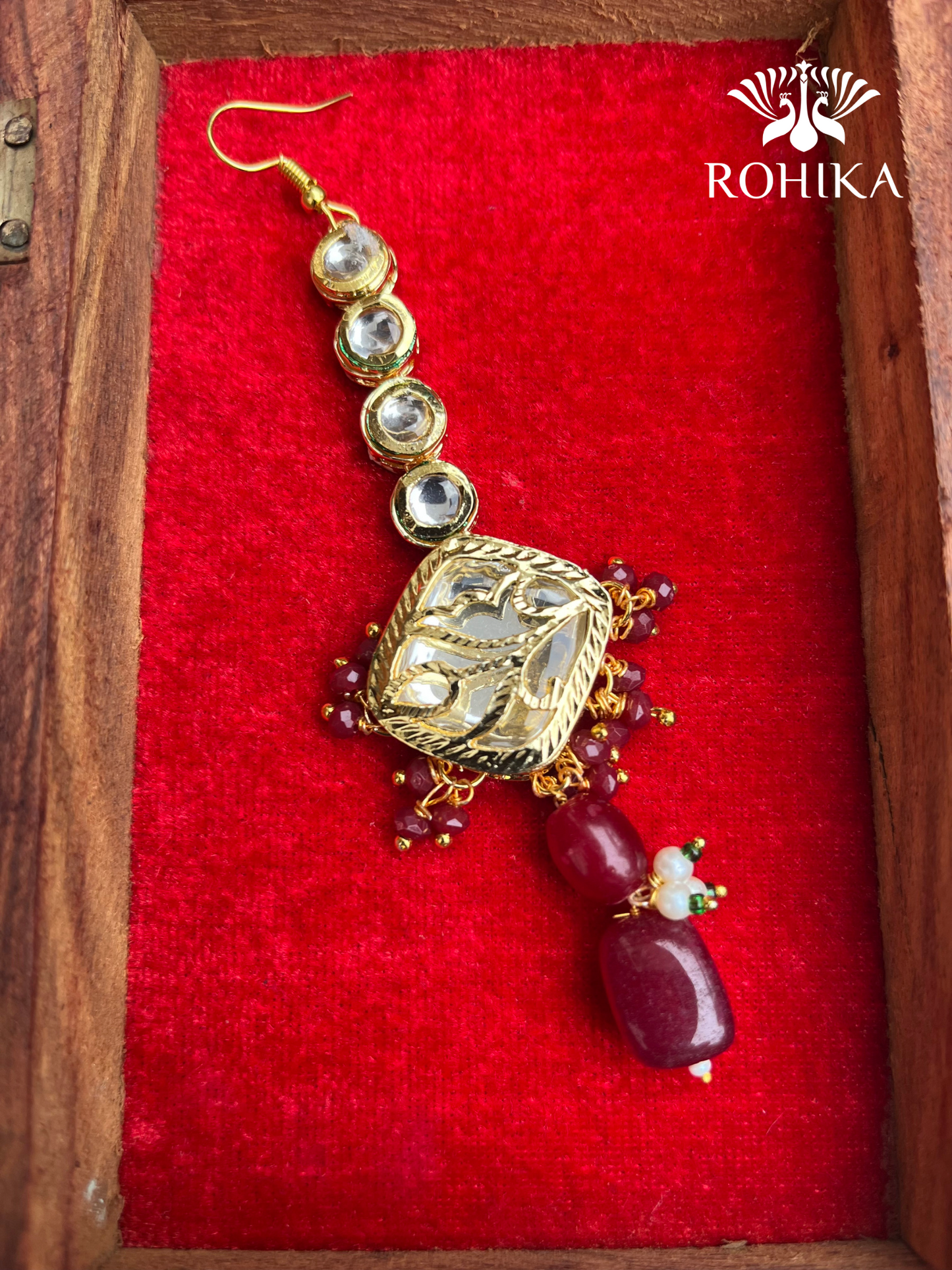 Ruhani necklace set - Maroon