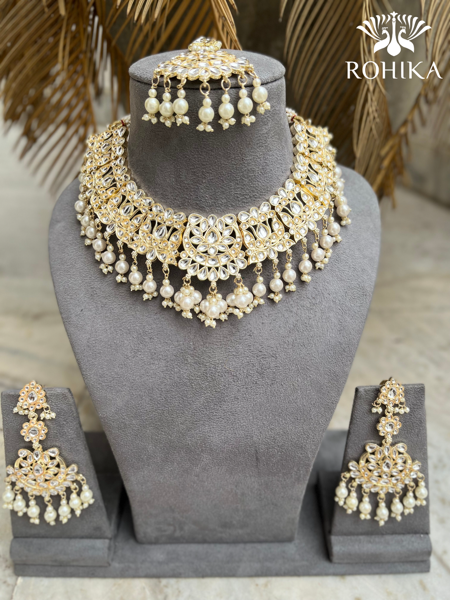 Meera necklace set - White